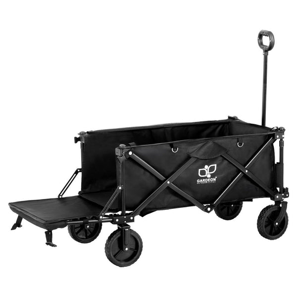 Gardeon Garden Cart with Opening Rear Black Gardeon