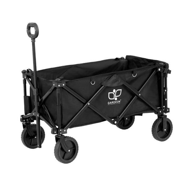 Gardeon Garden Cart with Opening Rear Black Gardeon