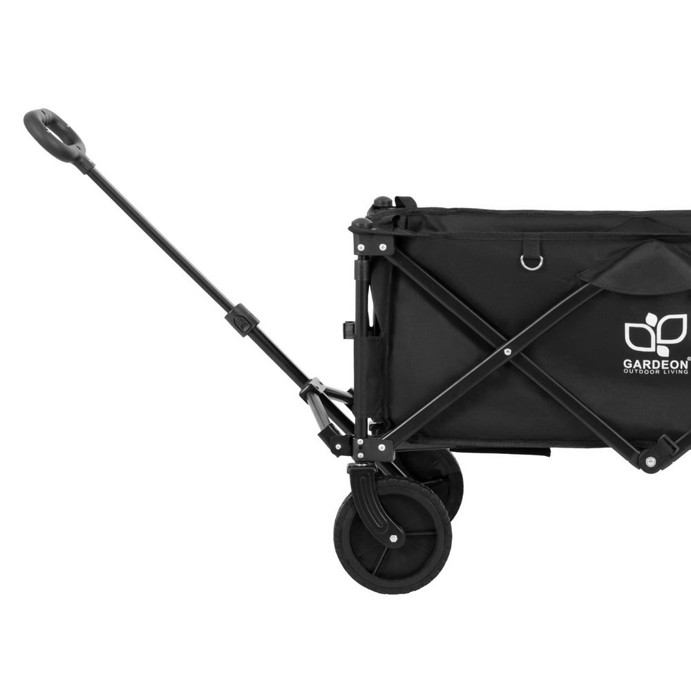 Gardeon Garden Cart with Opening Rear Black Gardeon