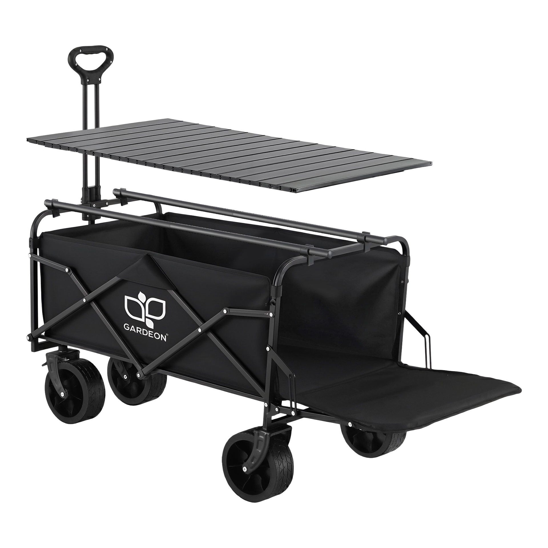 Gardeon Folding Camping Wagon Heavy Duty Utility Cart with Tailgate Table 150L Gardeon