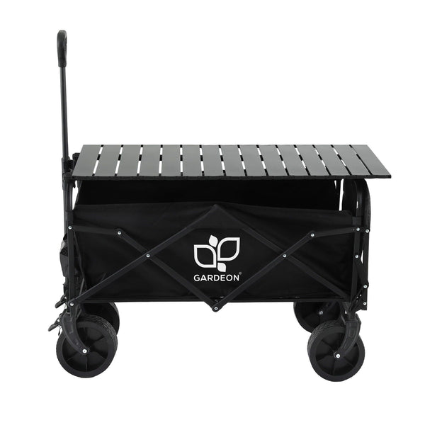 Gardeon Folding Camping Wagon Heavy Duty Utility Cart with Tailgate Table 150L Gardeon