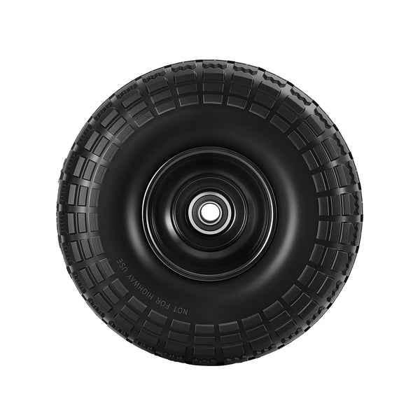 Gardeon 2pcs, 4.10/3.50-4 Tire And Wheel Flat Free, 26cm Solid Rubber Tires with 5/8 Axle Bore Hole And Double Sealed Bearings, Perfect for Wheelbarrow, Garden Cart, Wagon, Dolly Awezingly