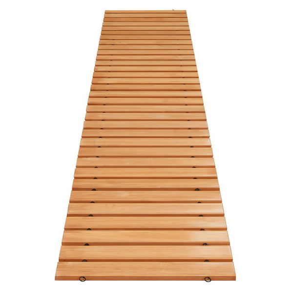 Gardeon 8FT Wooden Garden Pathway Roll-Out Straight Walkway Outdoor Backyard Brown Gardeon