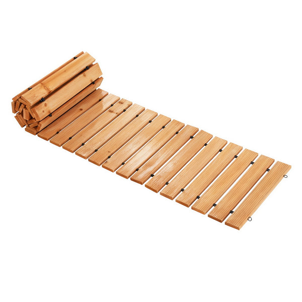 Gardeon 8FT Wooden Garden Pathway Roll-Out Straight Walkway Outdoor Backyard Brown Gardeon