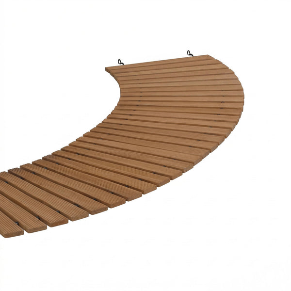 Gardeon 8FT Wooden Garden Pathway Roll-Out Curved Walkway Outdoor Backyard Brown Awezingly