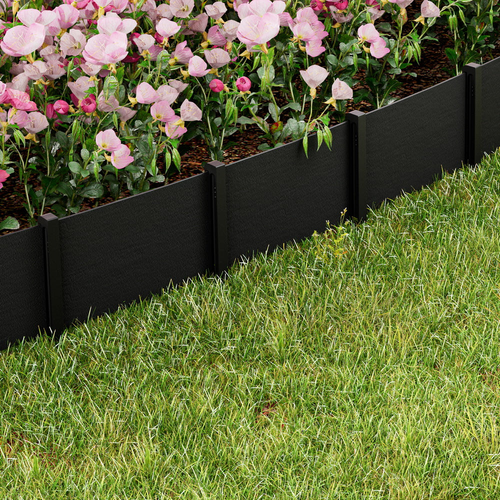 Greenfingers Garden Edging 15CM x 10M Border Support Landscape Edge Black Greenfingers