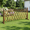 Gardeon Garden Fences Expandable Wooden Trellis Fence Plant Frame 200cm Brown