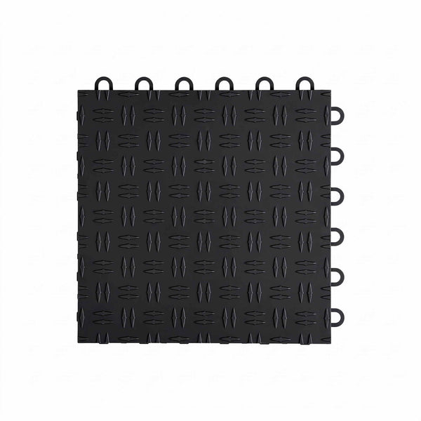 Giantz Garage Floor Tiles Interlocking PP Flooring 25PCS 30x30cm Black Awezingly