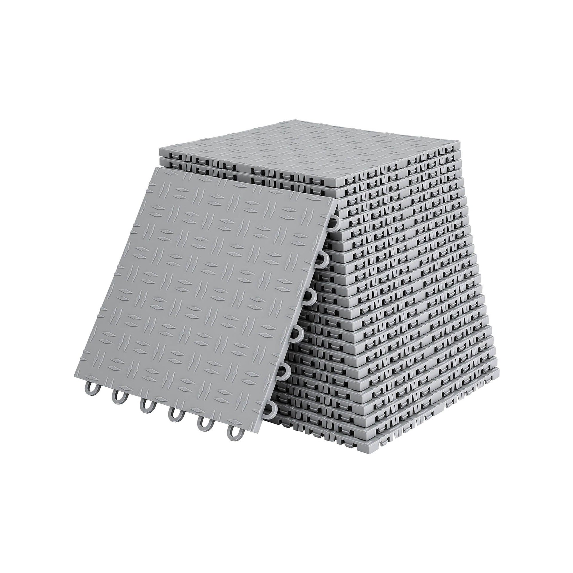 Giantz Garage Floor Tiles Interlocking PP Flooring 25PCS 30x30cm Grey Awezingly
