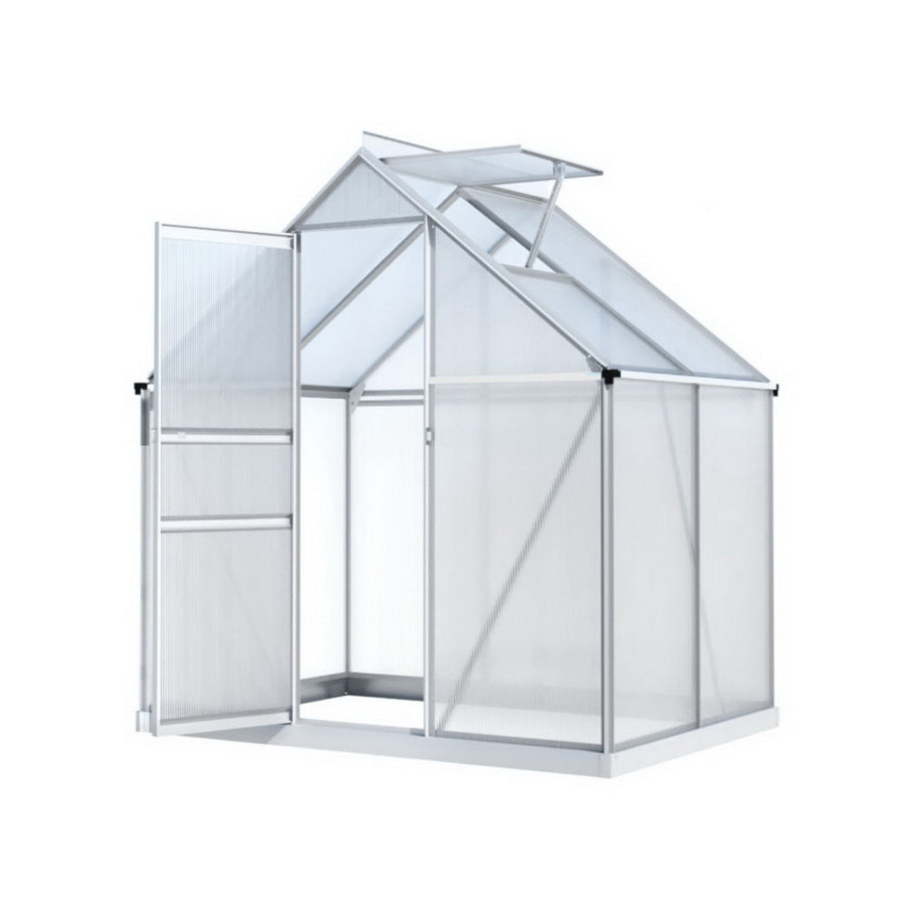 Green Fingers Greenhouse Aluminium Polycarbonate Premium Garden Storage Shed 1.3Mx1.9Mx2.0M Greenfingers
