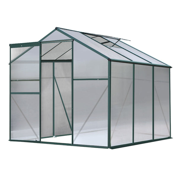 Greenfingers Greenhouse Aluminum Green House Garden Shed Polycarbonate 1.9x1.9M Greenfingers