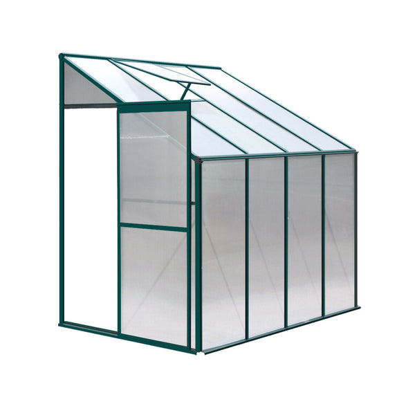 Greenfingers Greenhouse Aluminium Green House Garden Polycarbonate 2.52x1.27M Greenfingers