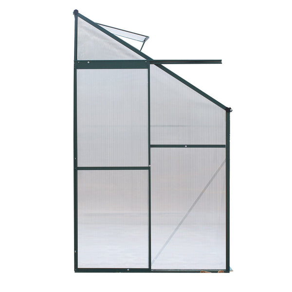 Greenfingers Greenhouse Aluminium Green House Garden Polycarbonate 2.52x1.27M Greenfingers