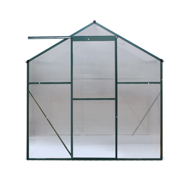 Greenfingers Aluminum Greenhouse Green House Garden Shed Polycarbonate 2.52x1.9M Greenfingers