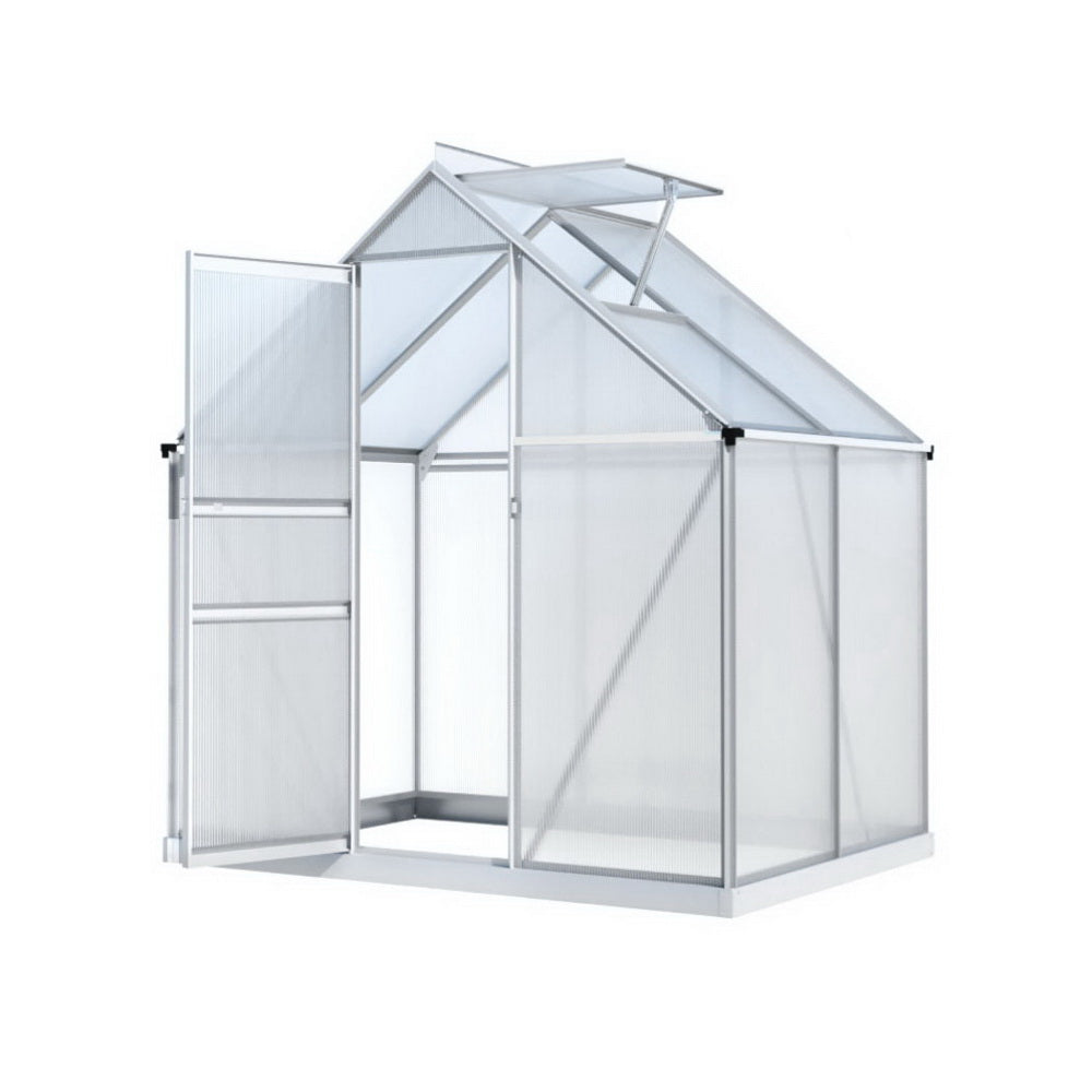 Green Fingers Greenhouse Aluminium Polycarbonate Premium Garden Storage Shed 3.1Mx1.9Mx2.0M Greenfingers