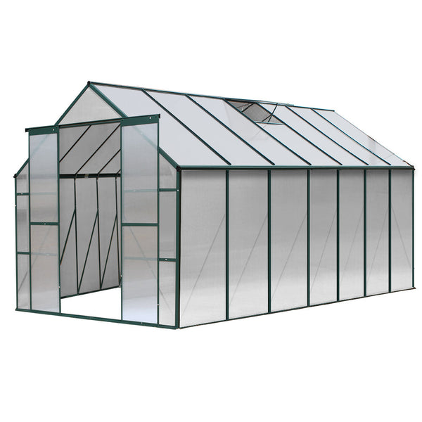 Greenfingers Aluminium Greenhouse Green House Garden Polycarbonate 4.43X2.44M Greenfingers