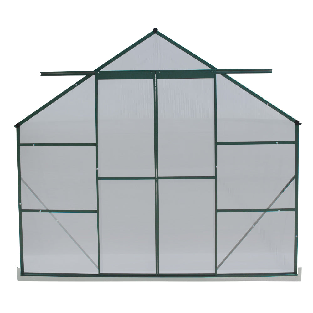 Greenfingers Greenhouse 6.3x2.44x2.1M Aluminium Polycarbonate Green House Garden Shed Greenfingers