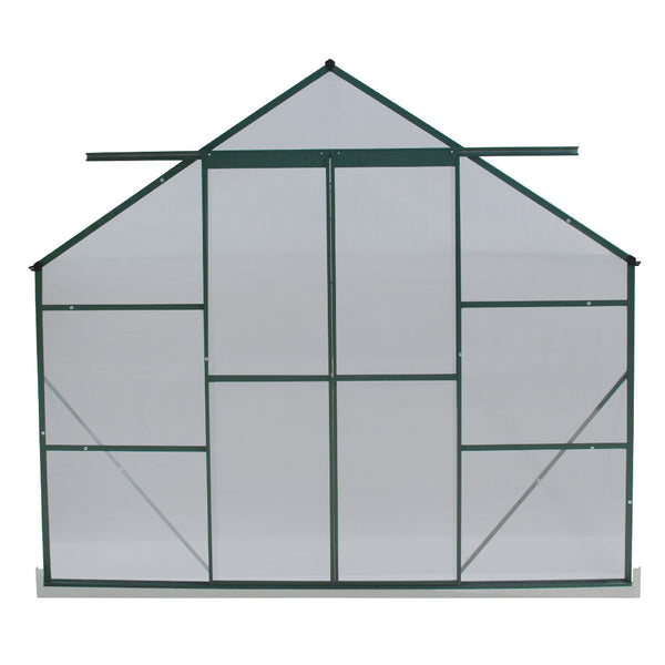 Greenfingers Greenhouse 6.3x2.44x2.1M Aluminium Polycarbonate Green House Garden Shed Greenfingers