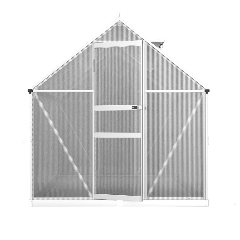 Greenfingers Greenhouse Aluminium Green House Polycarbonate Garden Shed 2.4x1.9M Greenfingers