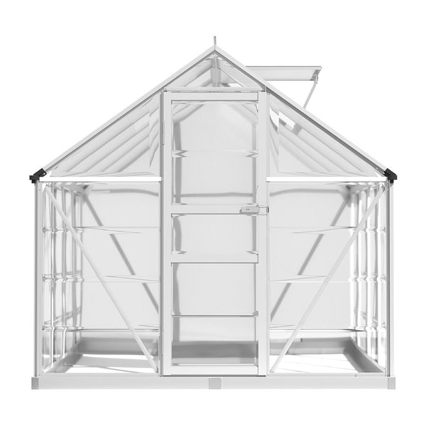 Greenfingers Greenhouse Aluminium Polycarbonate Green House Garden 248x189x200cm Greenfingers