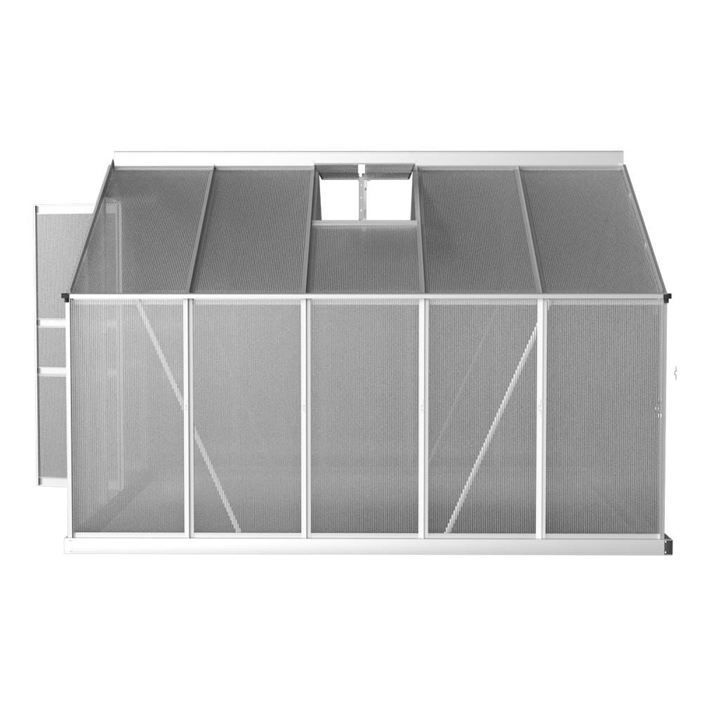 Greenfingers Greenhouse Aluminium Polycarbonate Green House Garden Shed 3x2.5M Greenfingers