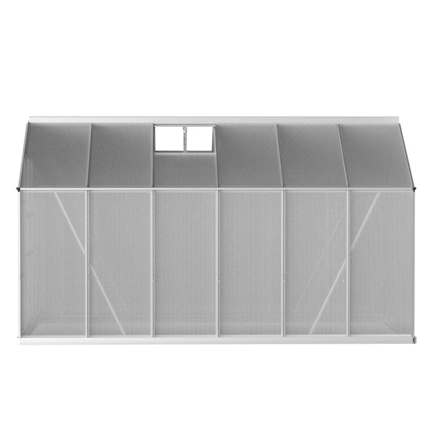Greenfingers Greenhouse Aluminium Polycarbonate Green House Garden Shed 3x2.5M Greenfingers