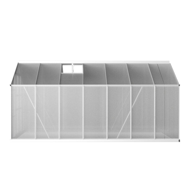 Greenfingers Greenhouse Aluminium Green House Garden Shed Polycarbonate 4.1x2.5M Greenfingers