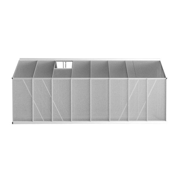 Greenfingers Aluminium Greenhouse Polycarbonate Green House Garden Shed 4.7x2.5M Greenfingers