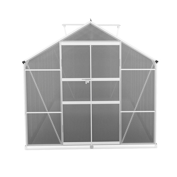 Greenfingers Aluminium Greenhouse Polycarbonate Green House Garden Shed 4.7x2.5M Greenfingers