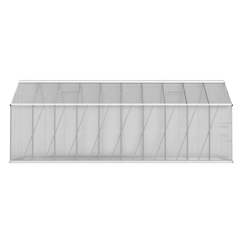 Greenfingers Greenhouse Aluminium Large Green House Garden Shed 6X2.4M Greenfingers