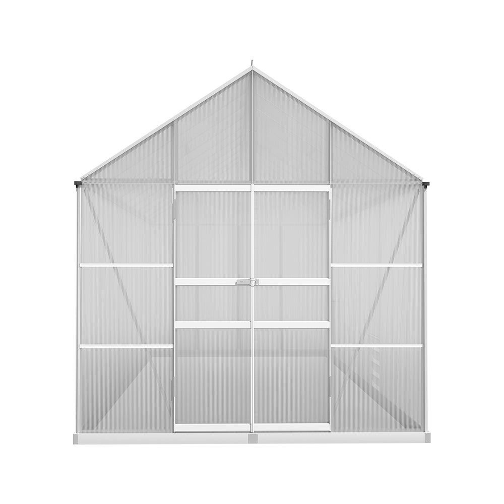 Greenfingers Greenhouse Aluminium Large Green House Garden Shed 6X2.4M Greenfingers