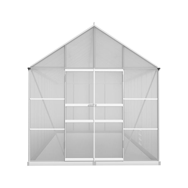 Greenfingers Greenhouse Aluminium Large Green House Garden Shed 6X2.4M Greenfingers
