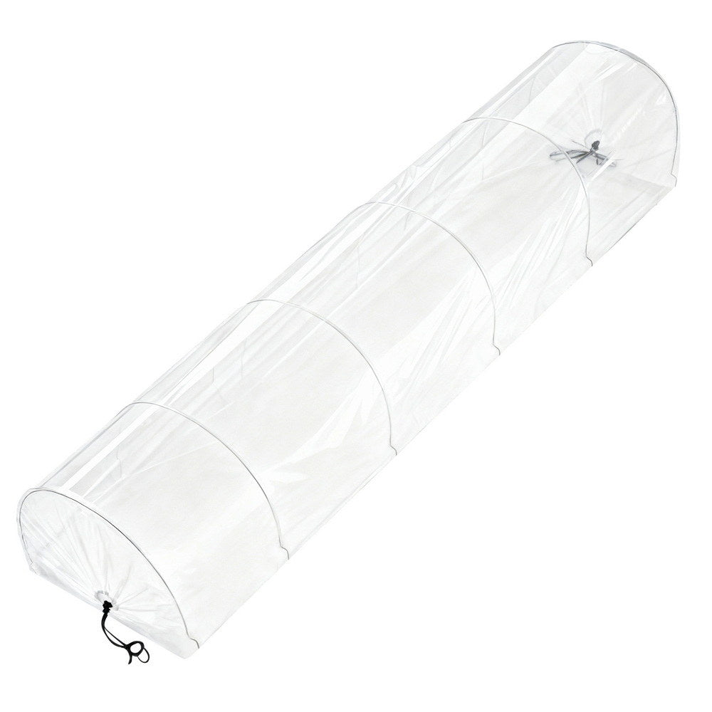 Green Fingers Mini Greenhouse 300x45x30cm Tunnel Clear PVC Steel Frame Portable Awezingly