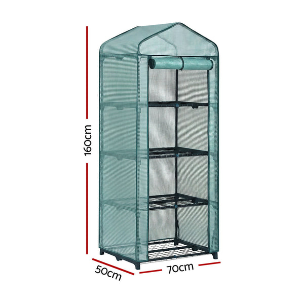 Green Fingers Greenhouse 4 Tiers Mini Green House Garden Bed 1.6x0.7x0.5M Awezingly