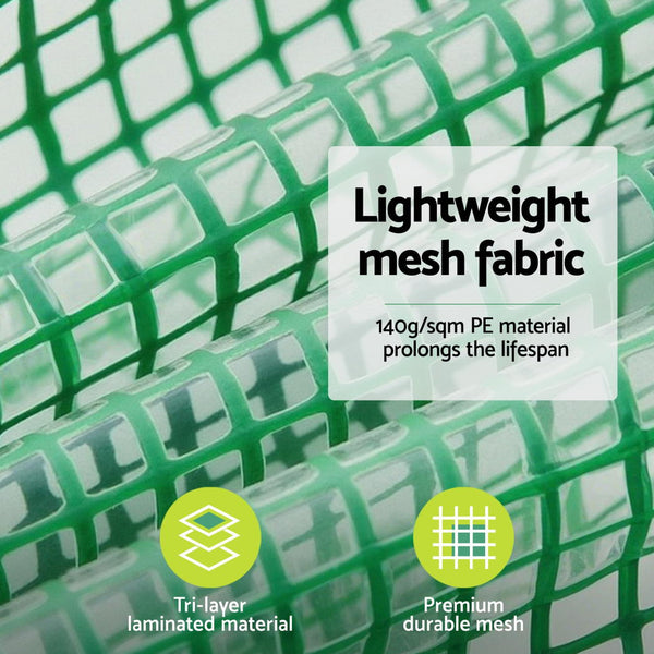 Green Fingers Mini Greenhouse 240x90x90cm Steel Frame PE Cover Outdoor Shelter Awezingly