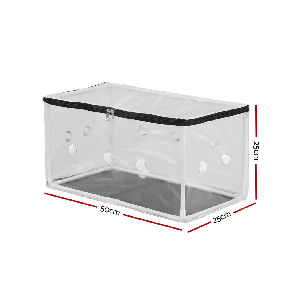 Green Fingers Mini Greenhouse 50x25x25cm PVC Cover for Mushrooms Succulents Awezingly