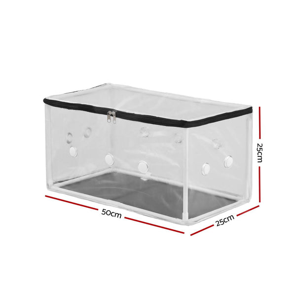 Green Fingers Mini Greenhouse 50x25x25cm PVC Cover for Mushrooms Succulents Awezingly