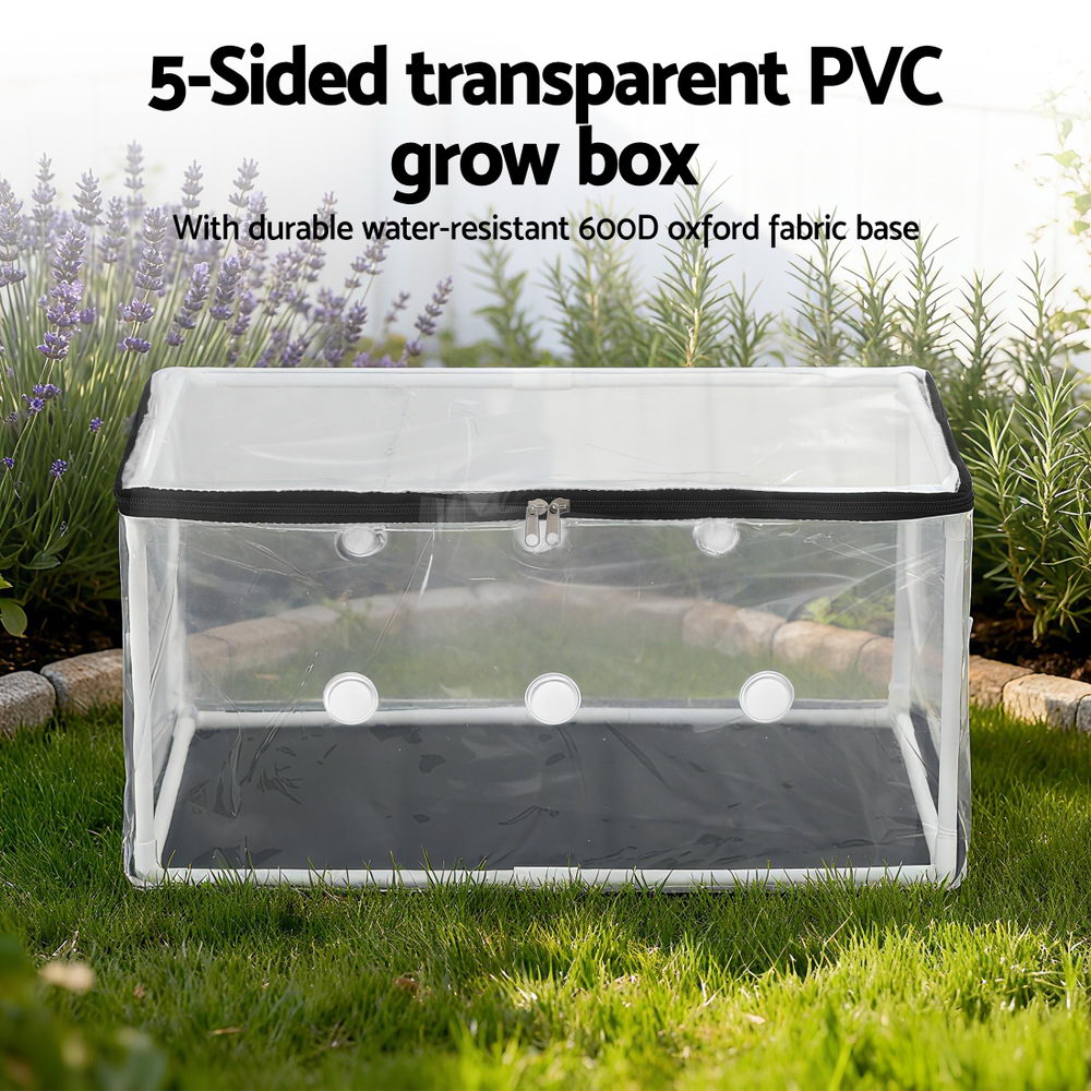 Green Fingers Mini Greenhouse 50x25x25cm PVC Cover for Mushrooms Succulents Awezingly