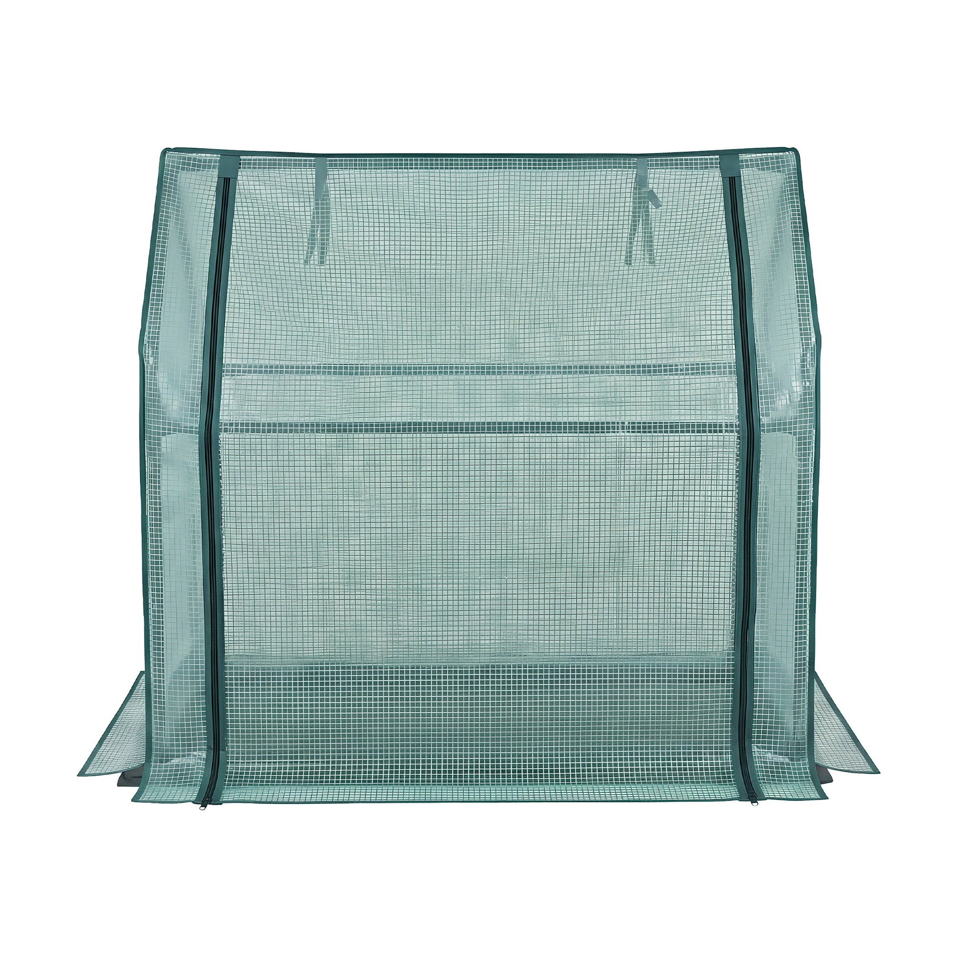 Green Fingers Mini Greenhouse 91x46x84cm Steel Frame PE Cover Outdoor Shelter Awezingly
