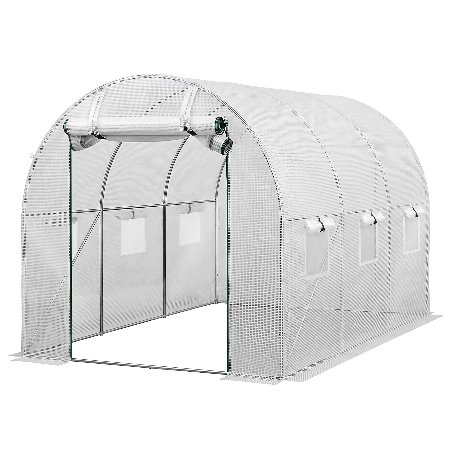 Green Fingers Greenhouse 3x2x2M Walk in Green House White Awezingly