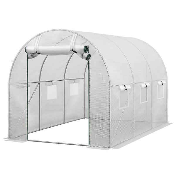 Green Fingers Greenhouse 3x2x2M Walk in Green House White Awezingly