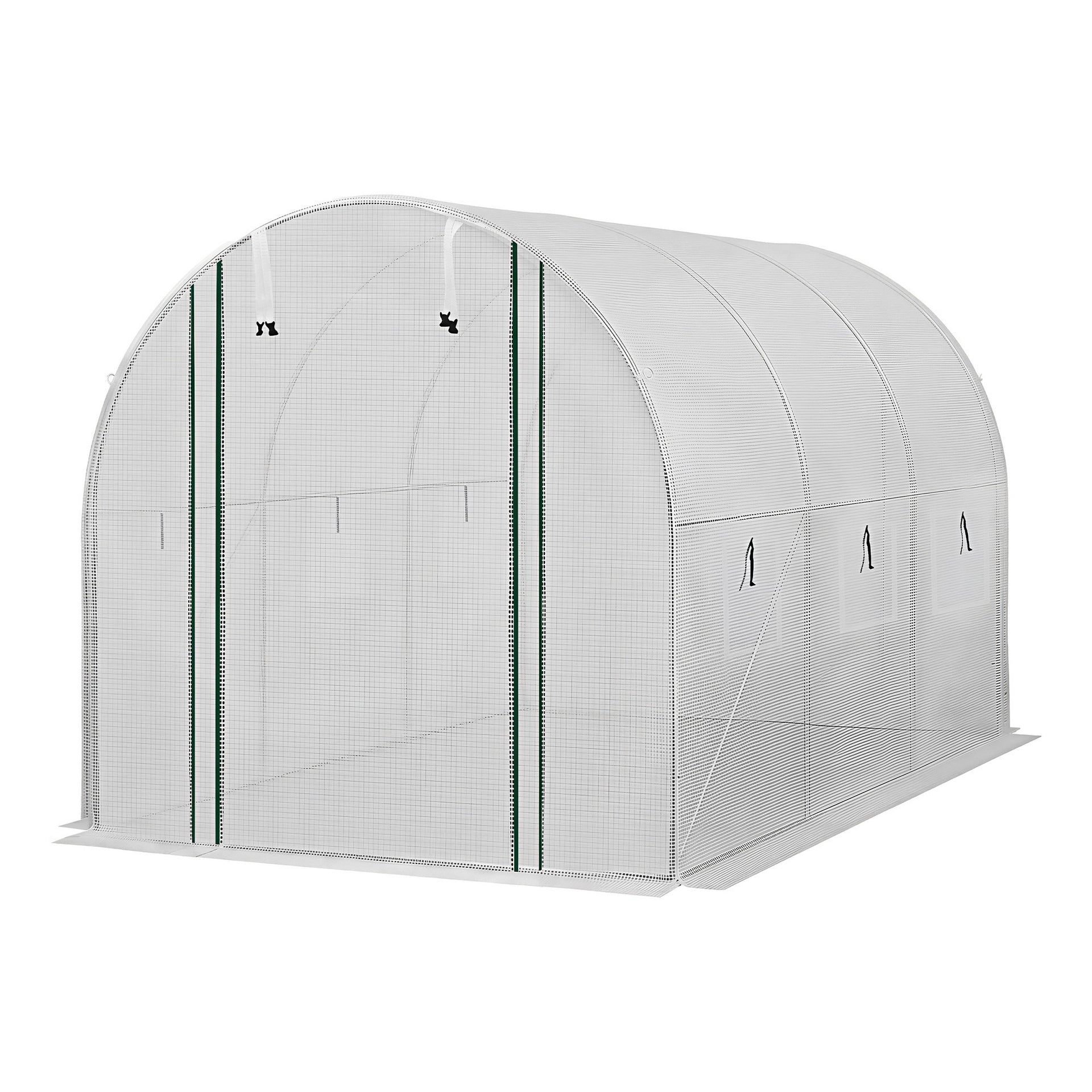 Green Fingers Greenhouse 3x2x2M Walk in Green House White Awezingly