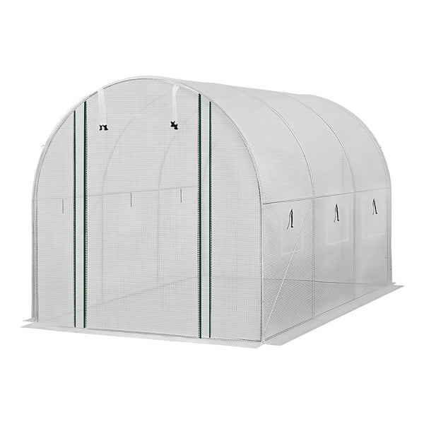 Green Fingers Greenhouse 3x2x2M Walk in Green House White Awezingly