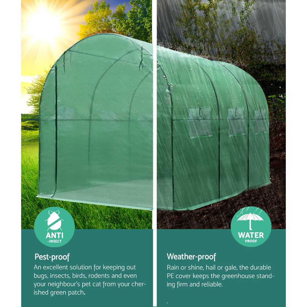 Greenfingers Greenhouse Garden Shed Green House 3X2X2M Greenhouses Storage Lawn Greenfingers
