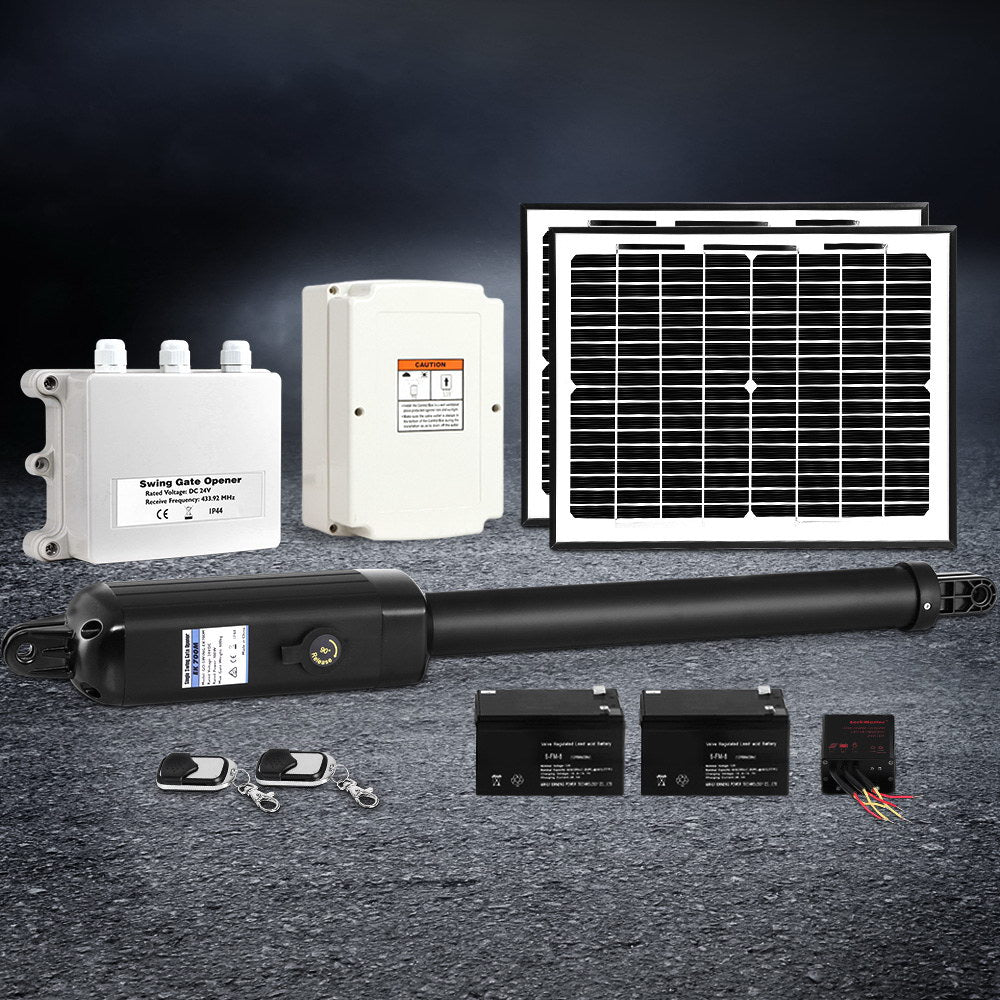 Single Swing Gate Opener 600KG 20W Solar Panel UL-tech