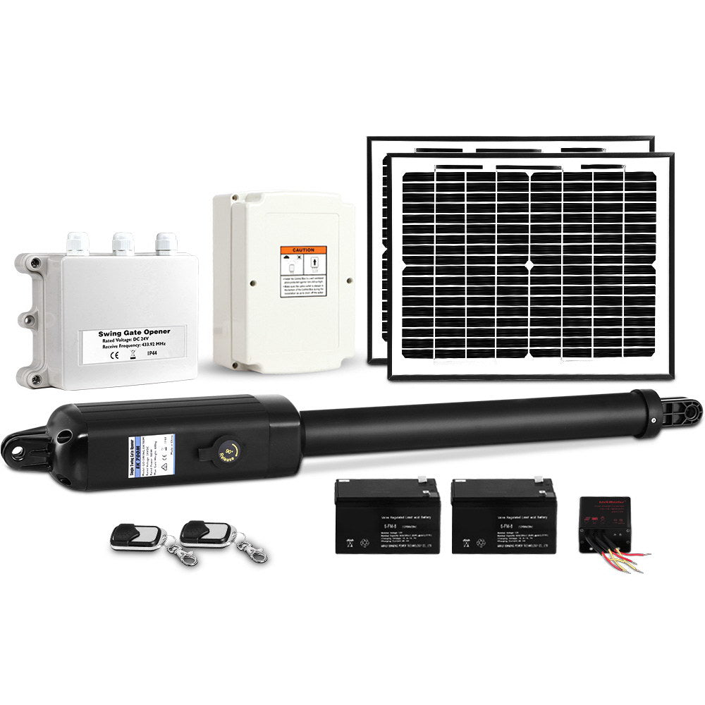 Single Swing Gate Opener 600KG 20W Solar Panel UL-tech