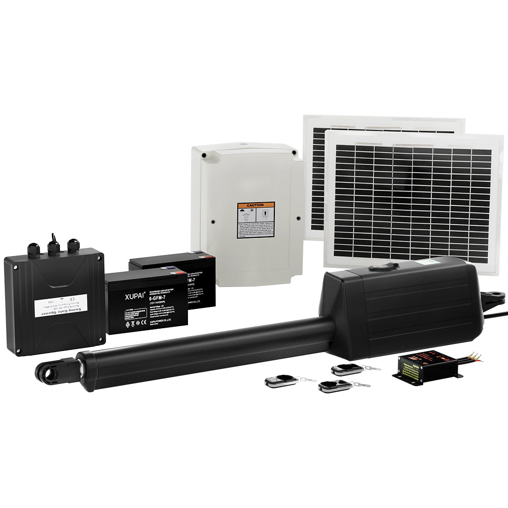 Single Swing Gate Opener 20W Full Solar Power Automatic UL-tech