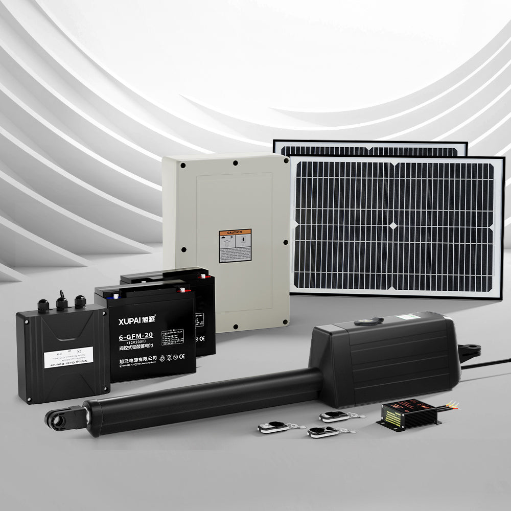 Single Swing Gate Opener 40W Full Solar Power Automatic UL-tech