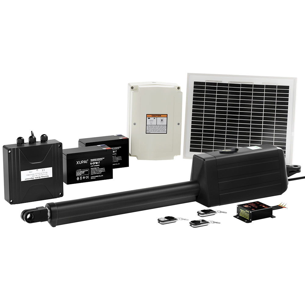 Single Swing Gate Opener 10W Solar Power Automatic Electric UL-tech