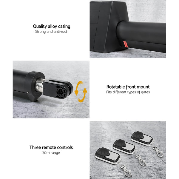 Single Swing Gate Opener 10W Solar Power Automatic Electric UL-tech